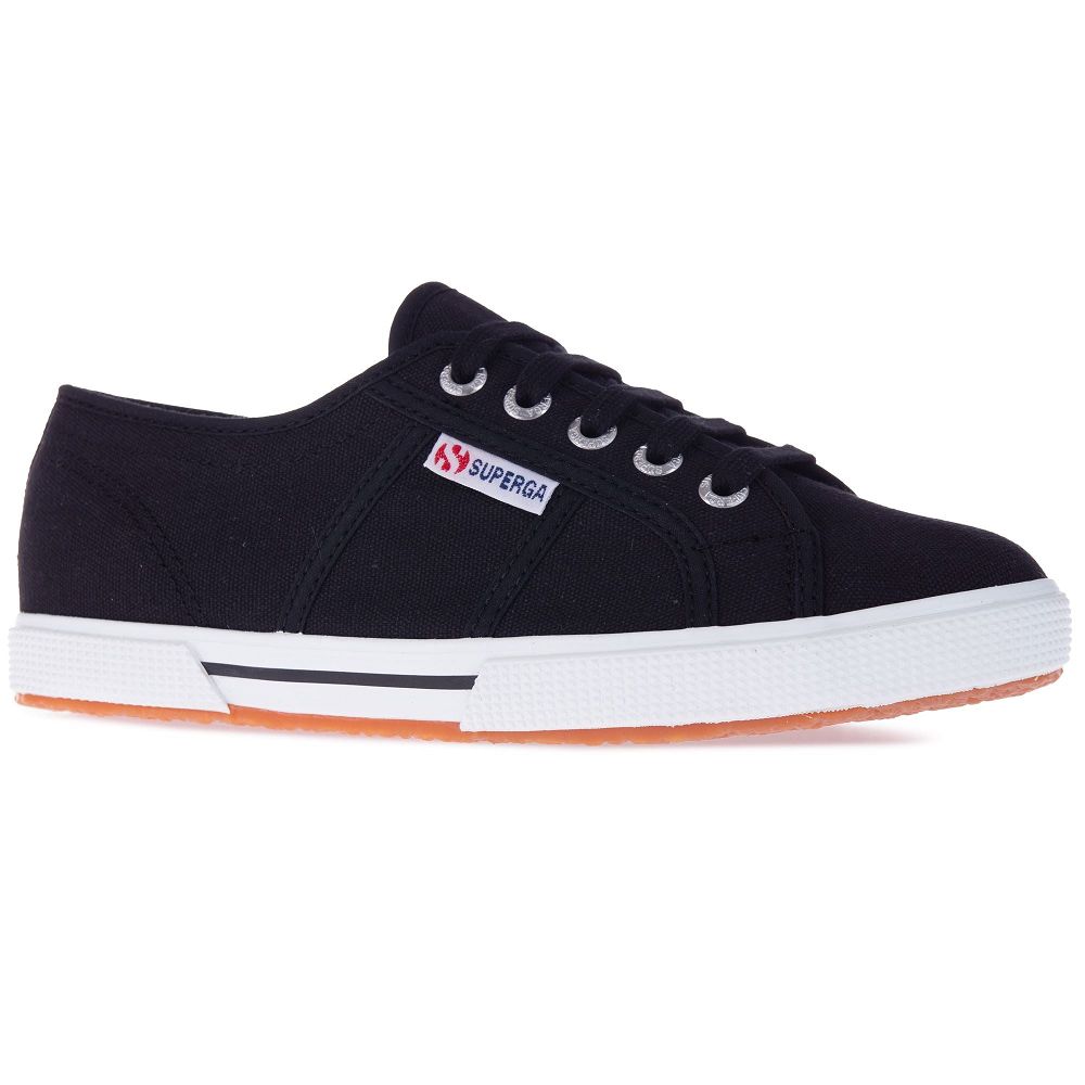 Superga 2950 Cotu Black Low Top Sneakers - Women's Sneakers USA | US2474199